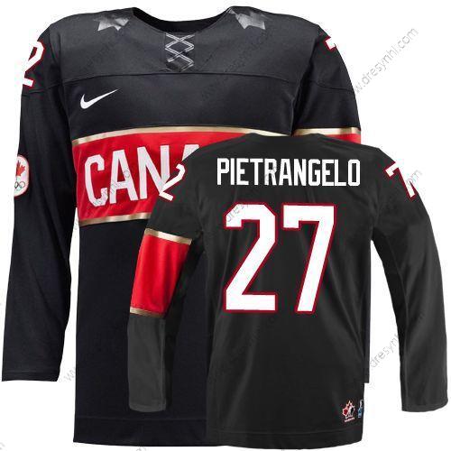 Nike 2014 Olympics Kanada #27 Alex Pietrangelo Černá dres – Pánské