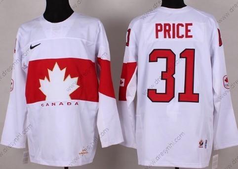 Nike 2014 Olympics Kanada #31 Carey Price Bílý dres – Pánské