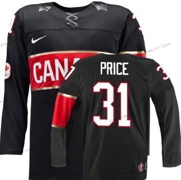 Nike 2014 Olympics Kanada #31 Carey Price Černá dres – Pánské