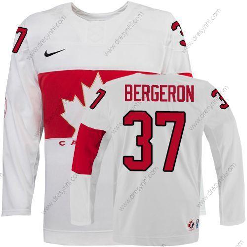 Nike 2014 Olympics Kanada #37 Patrice Bergeron Bílý dres – Pánské