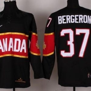 Nike 2014 Olympics Kanada #37 Patrice Bergeron Černá dres – Pánské