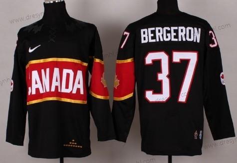 Nike 2014 Olympics Kanada #37 Patrice Bergeron Černá dres – Pánské