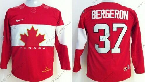 Nike 2014 Olympics Kanada #37 Patrice Bergeron Červené dres – Dětské