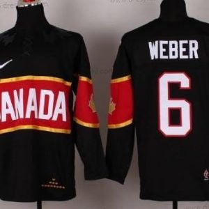 Nike 2014 Olympics Kanada #6 Shea Weber Černá dres – Pánské