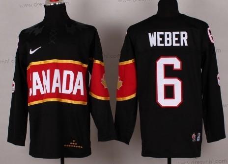 Nike 2014 Olympics Kanada #6 Shea Weber Černá dres – Pánské