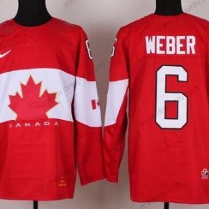 Nike 2014 Olympics Kanada #6 Shea Weber Červené dres – Pánské