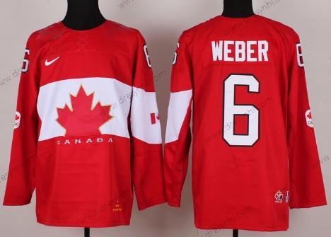 Nike 2014 Olympics Kanada #6 Shea Weber Červené dres – Pánské