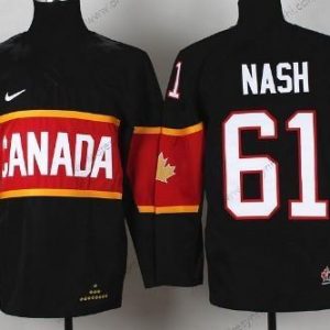 Nike 2014 Olympics Kanada #61 Rick Nash Černá dres – Dětské