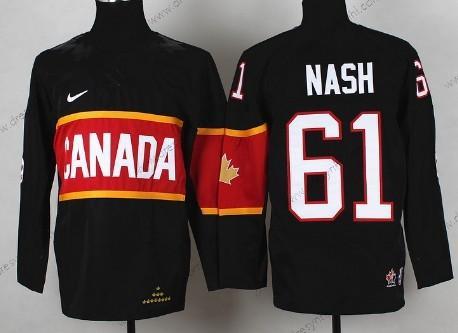 Nike 2014 Olympics Kanada #61 Rick Nash Černá dres – Dětské