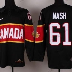 Nike 2014 Olympics Kanada #61 Rick Nash Černá dres – Pánské