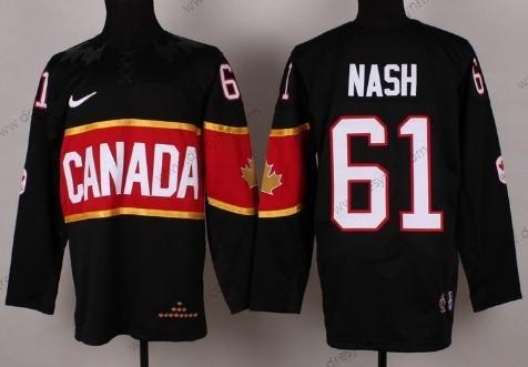 Nike 2014 Olympics Kanada #61 Rick Nash Černá dres – Pánské