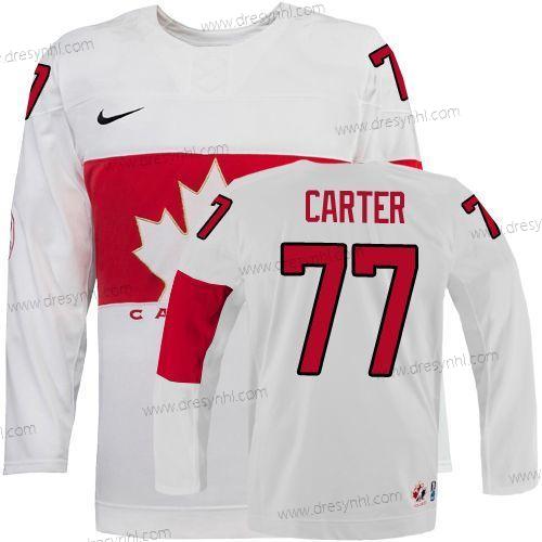 Nike 2014 Olympics Kanada #77 Jeff Carter Bílý dres – Pánské