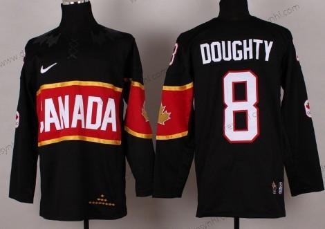 Nike 2014 Olympics Kanada #8 Drew Doughty Černá dres – Pánské