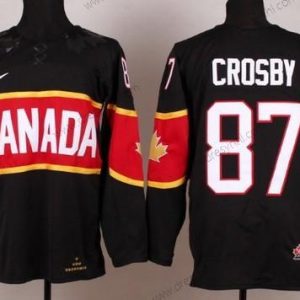 Nike 2014 Olympics Kanada #87 Sidney Crosby Černá dres – Pánské