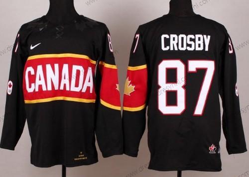 Nike 2014 Olympics Kanada #87 Sidney Crosby Černá dres – Pánské