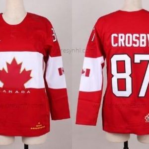 Nike 2014 Olympics Kanada #87 Sidney Crosby Červené dres – Dámské