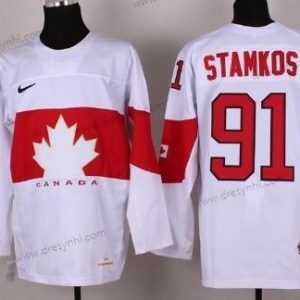 Nike 2014 Olympics Kanada #91 Steven Stamkos Bílý dres – Pánské