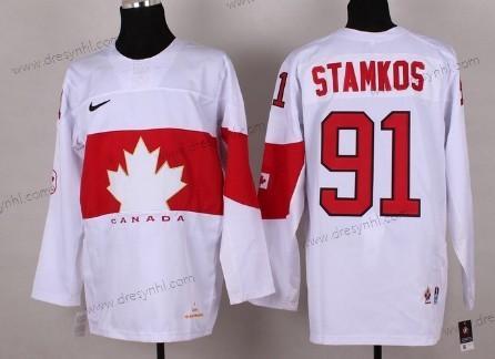 Nike 2014 Olympics Kanada #91 Steven Stamkos Bílý dres – Pánské