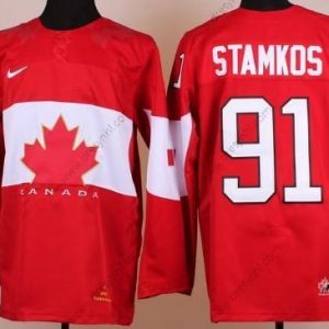 Nike 2014 Olympics Kanada #91 Steven Stamkos Červené dres – Pánské