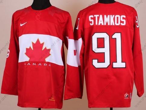 Nike 2014 Olympics Kanada #91 Steven Stamkos Červené dres – Pánské