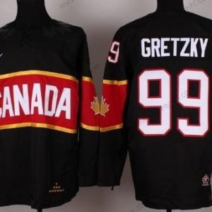 Nike 2014 Olympics Kanada #99 Wayne Gretzky Černá dres – Pánské