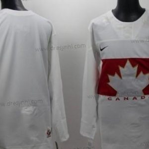 Nike 2014 Olympics Kanada Prázdný Bílý dres – Pánské