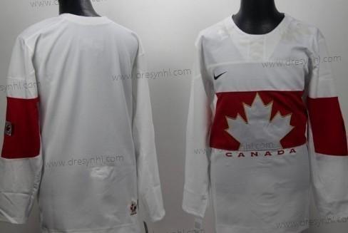 Nike 2014 Olympics Kanada Prázdný Bílý dres – Pánské