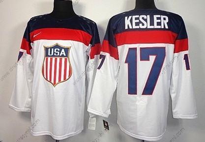 Nike 2014 Olympics USA #17 Ryan Kesler Bílý dres – Pánské