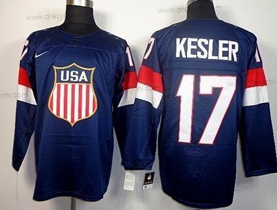 Nike 2014 Olympics USA #17 Ryan Kesler Námořnictvo Modrý dres – Pánské