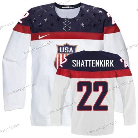 Nike 2014 Olympics USA #22 Kevin Shattenkirk Bílý dres – Pánské