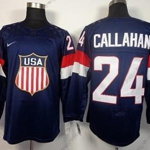 Nike 2014 Olympics USA #24 Ryan Callahan Námořnictvo Modrý dres – Pánské