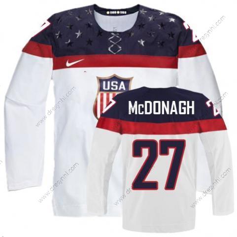 Nike 2014 Olympics USA #27 Ryan Mcdonagh Bílý dres – Pánské