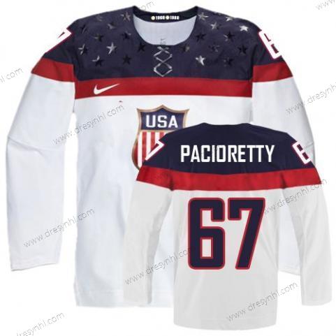 Nike 2014 Olympics USA #67 Max Pacioretty Bílý dres – Pánské