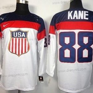 Nike 2014 Olympics USA #88 Patrick Kane Bílý dres – Pánské