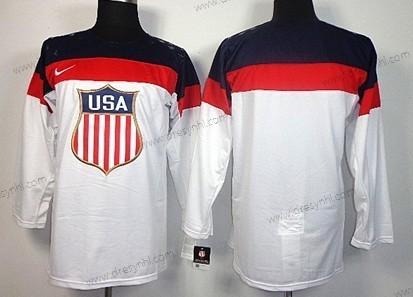 Nike 2014 Olympics USA Prázdný Bílý dres – Pánské