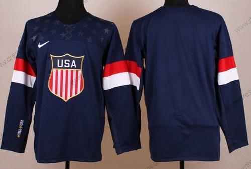 Nike 2014 Olympics USA Prázdný Námořnictvo Modrý dres – Pánské