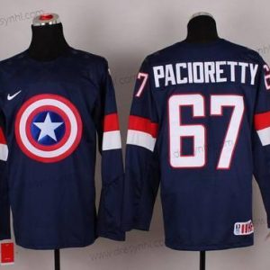 Nike 2015 Tým USA #67 Max Pacioretty Captain Amerika Námořnictvo Modrý dres – Pánské