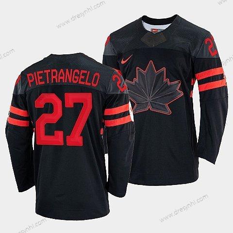 Nike Alex Pietrangelo Kanada Hokejový Černá 2022 Beijing Zimní Olympic #27 Náhradní Rrplica dres – Pánské