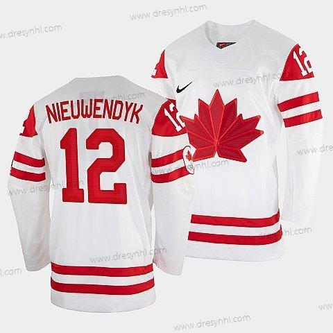 Nike Joe Nieuwendyk Kanada Hokejový Bílý 2022 Zimní Olympic #12 Salt Lake City dres – Pánské