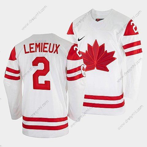 Nike Mario Lemieux Kanada Hokejový Bílý 2022 Zimní Olympic #2 Salt Lake City dres – Pánské