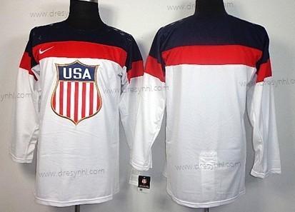 Nike Personalizované 2014 Olympics USA Bílý dres – Dětské