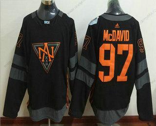 North Amerika Hokejový #97 Connor Mcdavid Černá 2016 World Cup Of Hokejový Sešitý Wch Game dres – Pánské