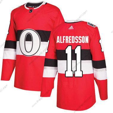 Ottawa Senators 11 Daniel Alfredsson Červené Autentické 1917-2017 100th Klasický Sešitý NHL dres – Dětské