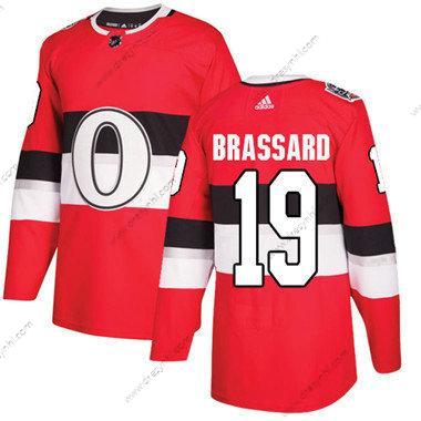 Ottawa Senators 19 Derick Brassard Červené Autentické 1917-2017 100th Klasický Sešitý NHL dres – Dětské