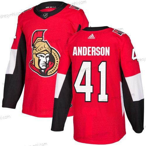 Ottawa Senators 41 Craig Anderson Červené Domácí dres Autentické Sešitý NHL dres – Dětské