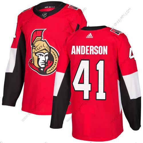 Ottawa Senators 41 Craig Anderson Červené Domácí dres Autentické Sešitý NHL dres – Juniorské