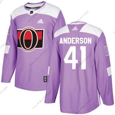 Ottawa Senators 41 Craig Anderson Nachový Autentické Bojuje proti rakovině Sešitý NHL dres – Dětské