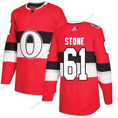 Ottawa Senators 61 Mark Stone Červené Autentické 1917-2017 100th Klasický Sešitý NHL dres – Dětské