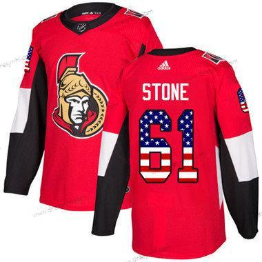 Ottawa Senators 61 Mark Stone Červené Domácí dres Autentické USA Flag Sešitý NHL dres – Dětské