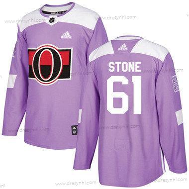 Ottawa Senators 61 Mark Stone Nachový Autentické Bojuje proti rakovině Sešitý NHL dres – Dětské